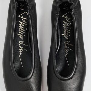3.1 Phillip Lim Black Flats Sleek Minimalist Design